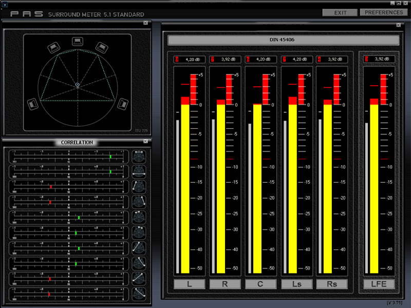 Click to view Surround Meter 5.1 3.71 screenshot